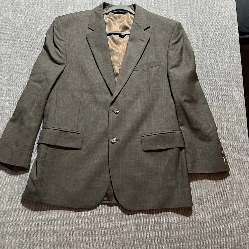 Jos A Bank Mens 40SH Brown Glen Check 100% Wool 2 Button Blazer Sport Coat‎ 40S